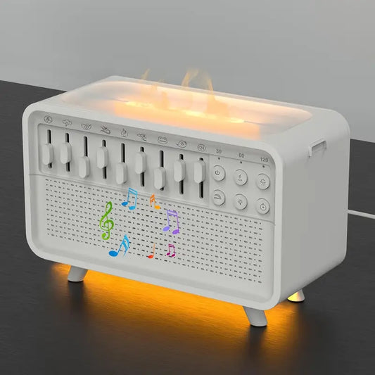 FlameBeats™ – 3-in-1 Humidifier with Bluetooth, Night Light & Nature Sounds