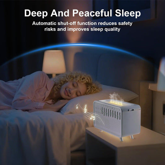 FlameBeats™ – 3-in-1 Humidifier with Bluetooth, Night Light & Nature Sounds
